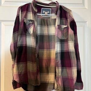 Purple plaid shirt